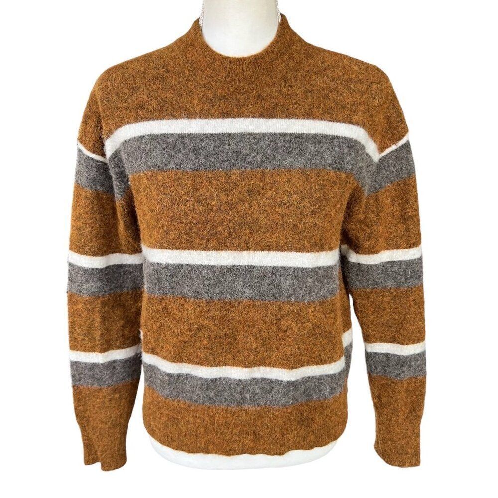 Samsoe Samsoe Anour Caramel Striped Wool & Alpaca Jumper Sweater Size XS